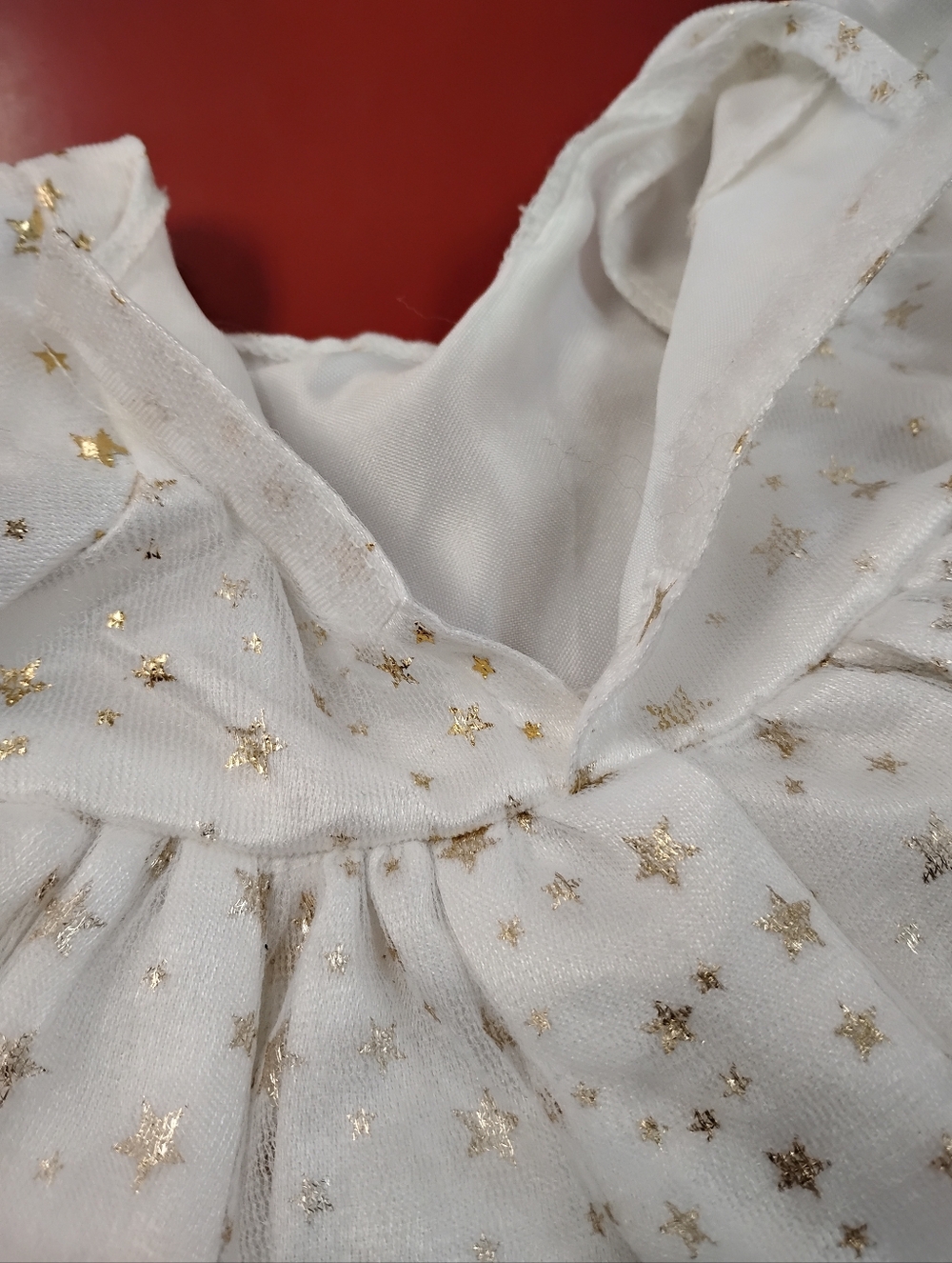 Bear Works White Dress With Gold Stars - Picture 3 of 5